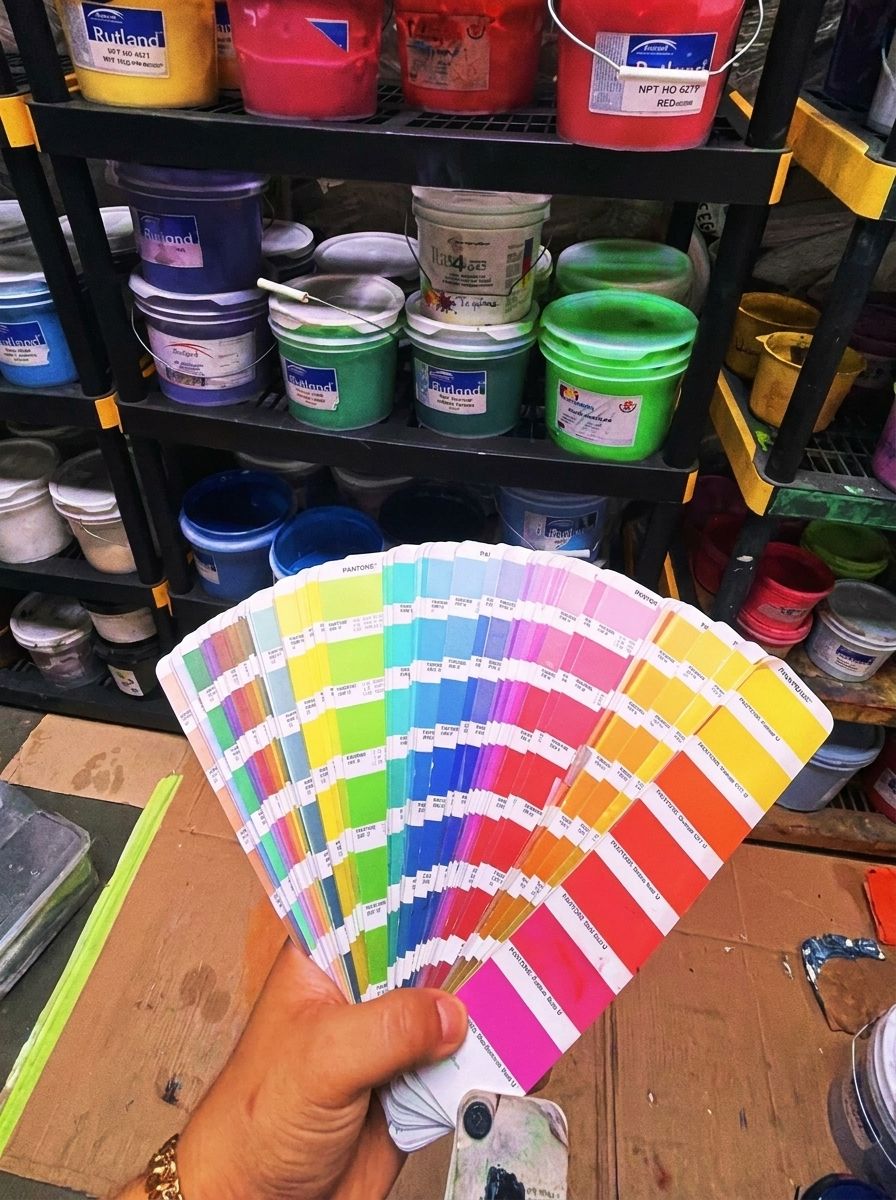 Pantone color matching with ink library